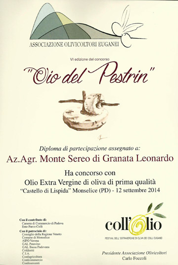 Olio del Pestrin 2014